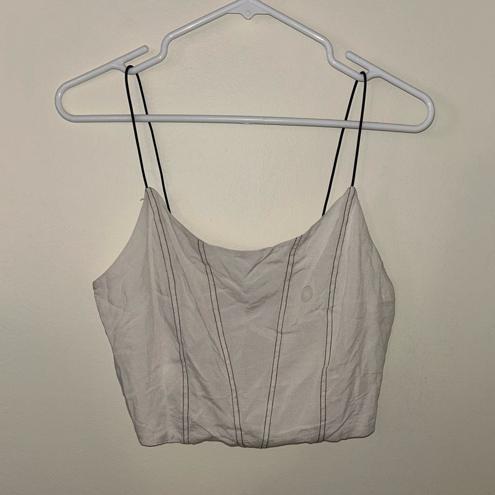 NWT L.A. Hearts Contrast Seam Crop Top - Picture 1 of 4